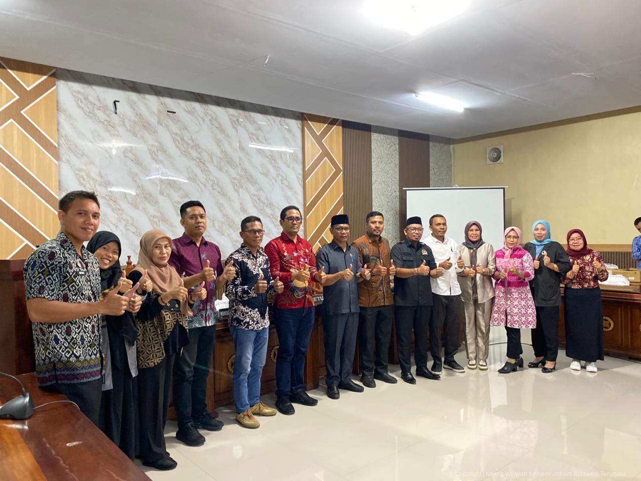 Kanwil Kemenkum Sultra Gandeng DPRD Wakatobi Dorong Perda Kekayaan Intelektual