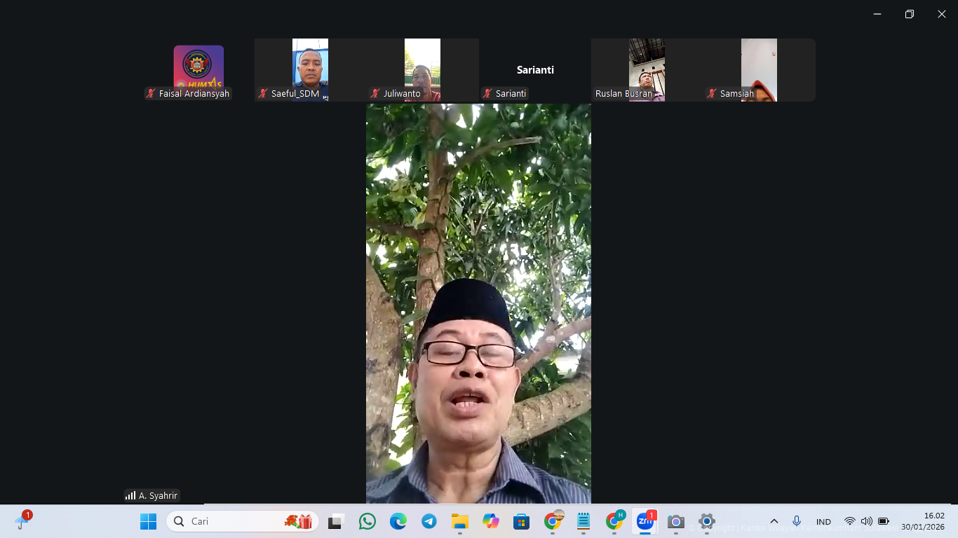 Apel Sore Kanwil Kemenkum Sultra, Wujud Komitmen Bersama Menjaga Integritas Aparatur