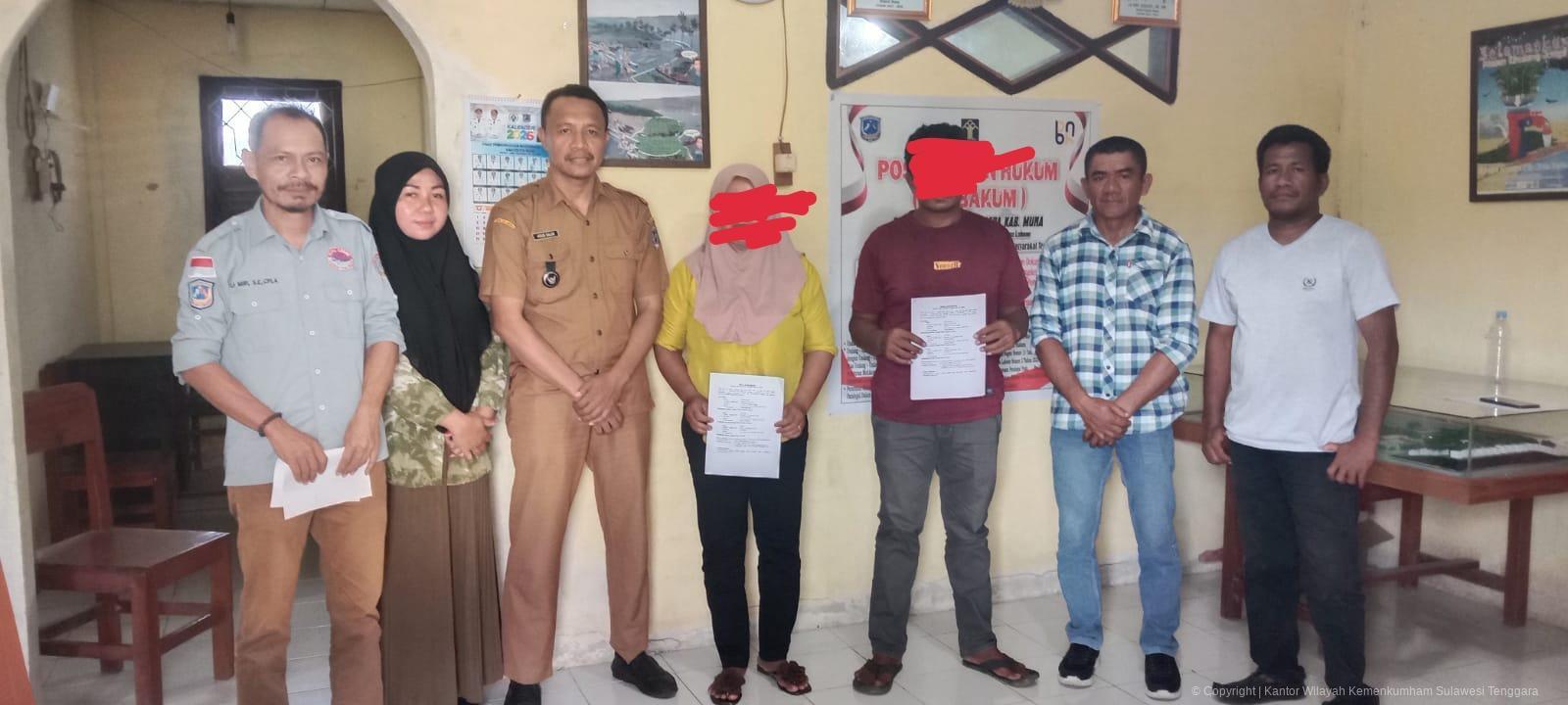 ‎Posbankum Desa Labone Berhasil Mediasi Sengketa Rumah Tangga Secara Damai