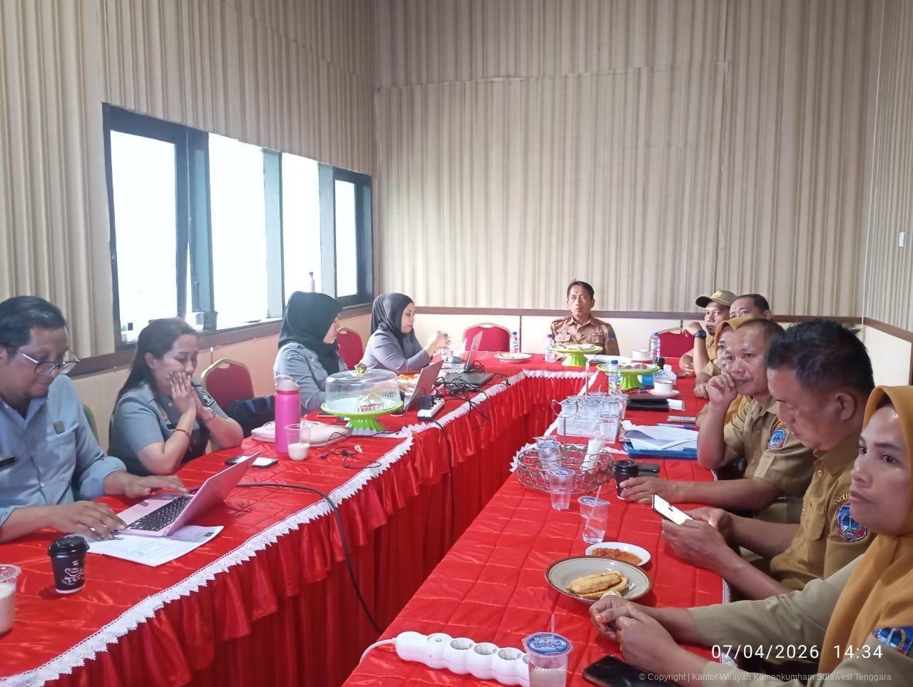 ‎Kanwil Kemenkum Sultra Harmonisasi Raperbup Kolaka tentang Insentif IMP Bangga Kencana